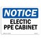 Signmission OSHA Notice Sign, Electrical PPE Cabinet, 10in X 7in Decal, 7" W, 10" H, Portrait OS-NS-D-710-V-11678 - alternate 1